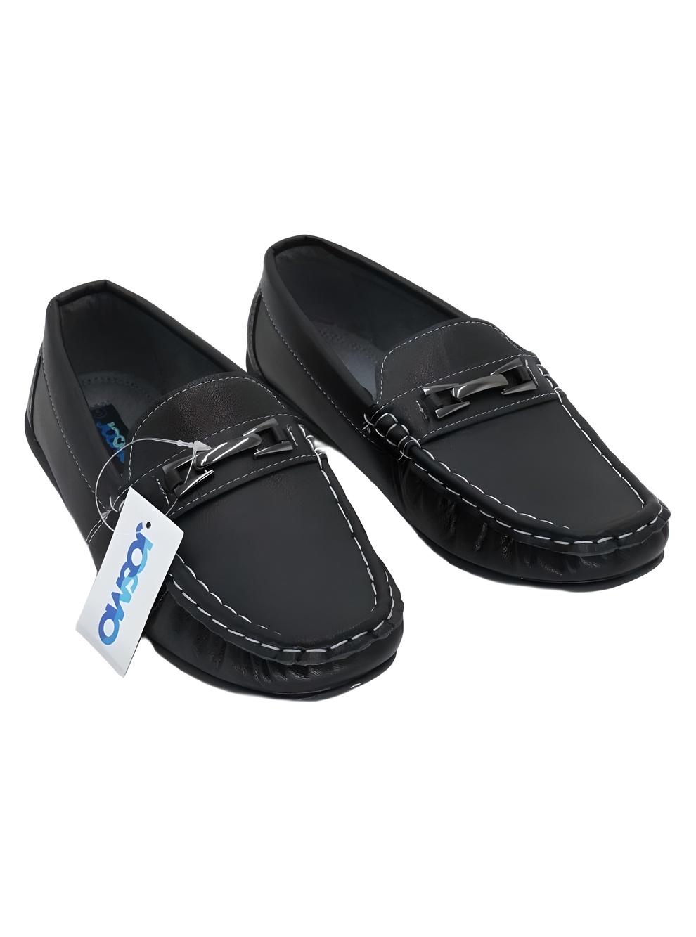 Josmo Boys Black Bit Loafer Dress Shoes Size 5